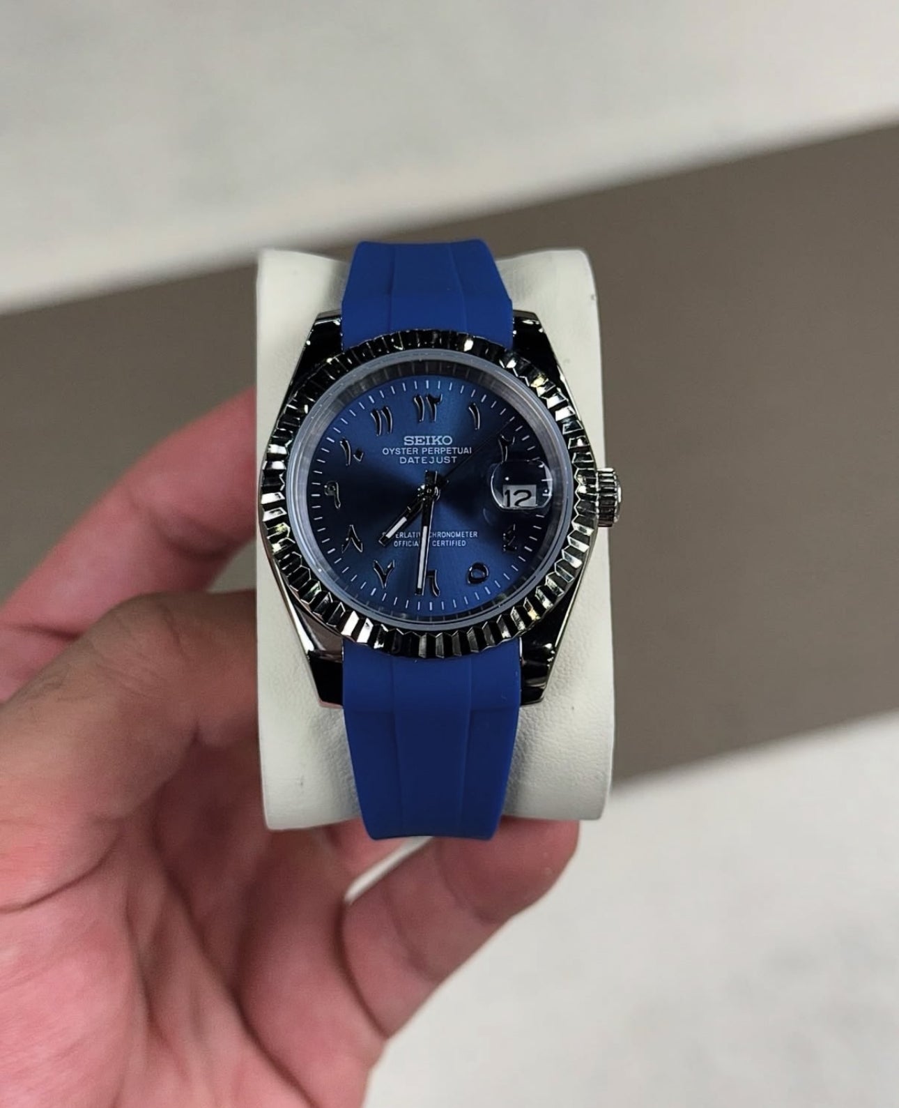 Seiko Datejust Arabic Blue