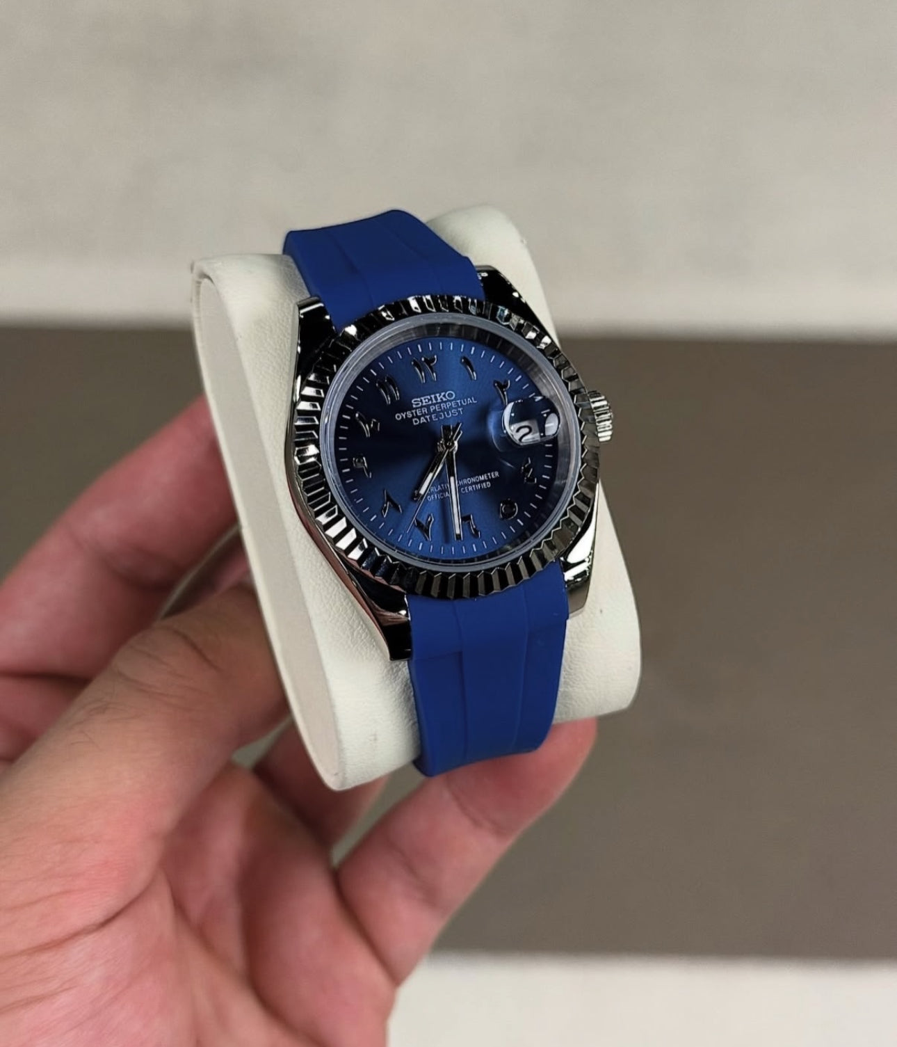Seiko Datejust Arabic Blue