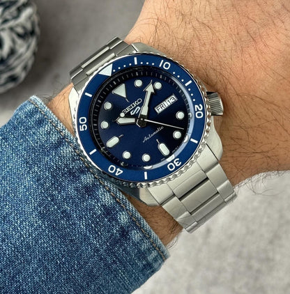 Seiko 5 Blue Day & Date Automatic Custom Mod