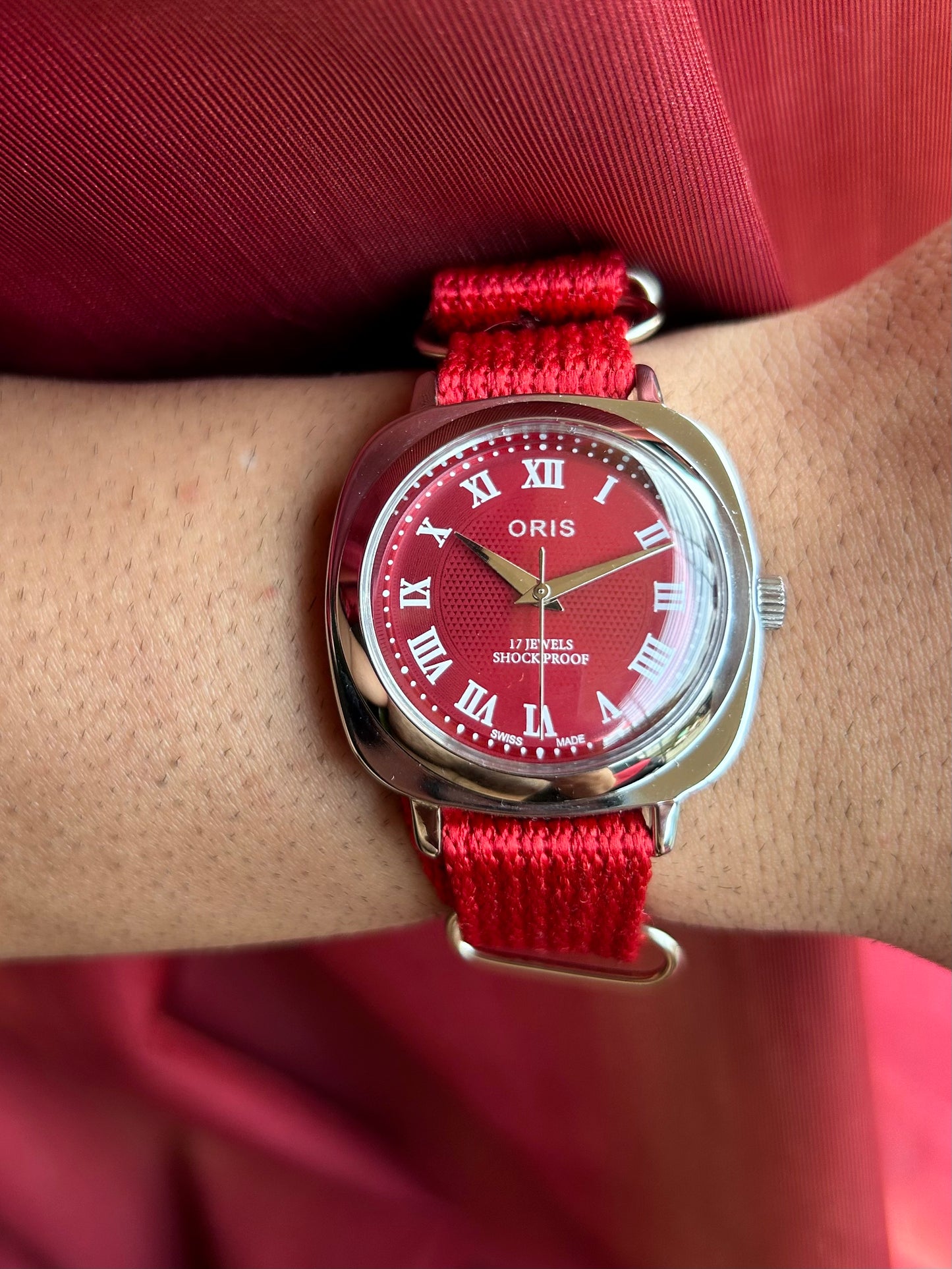 Panerai Oris -  Red  Numerical Sunburst