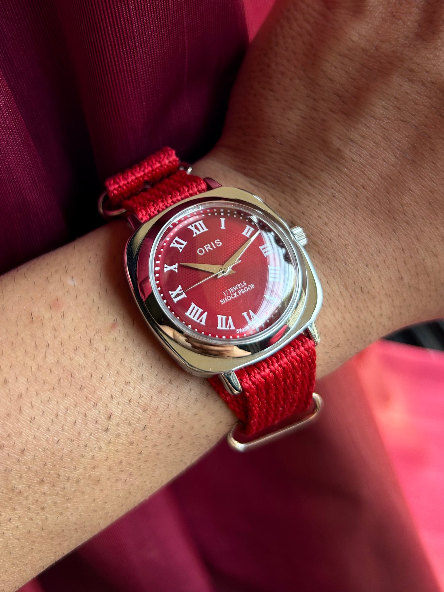 Panerai Oris -  Red  Numerical Sunburst