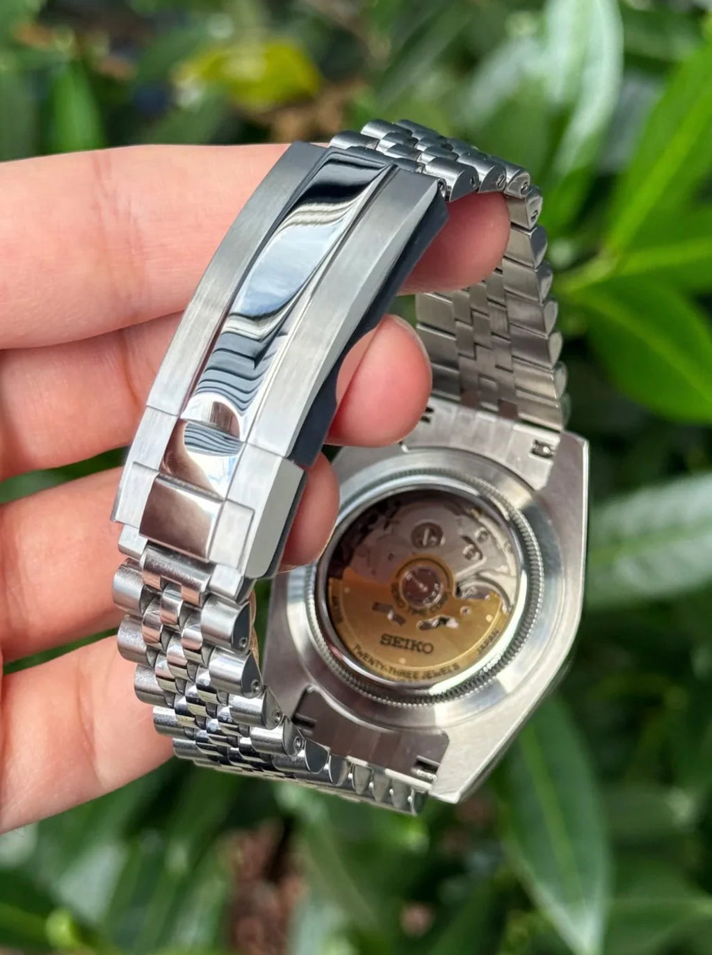 Seiko Date Just 36'mm Automatic Homage Mod Watch -Black