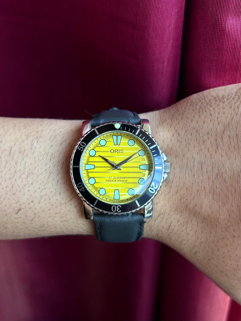 Oris Yellow TwoTone Custom Mod Handwinding