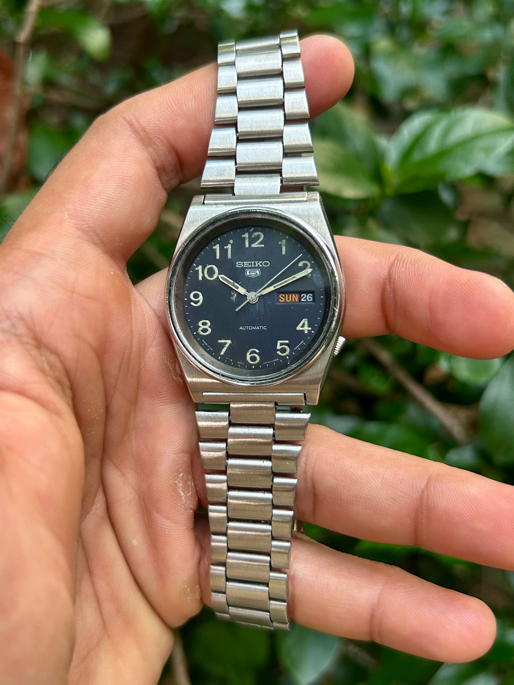 1982 Seiko 5 Navy Blue Field Dial (Pre Owned)