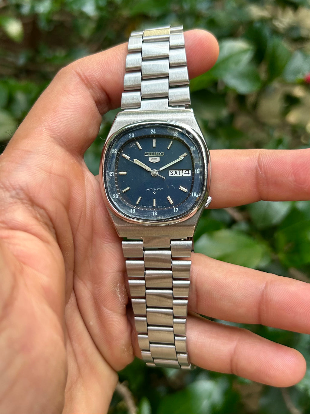 (Super Rare) Seiko 5 Blue Railway Time Square Dial (Pre Owned)