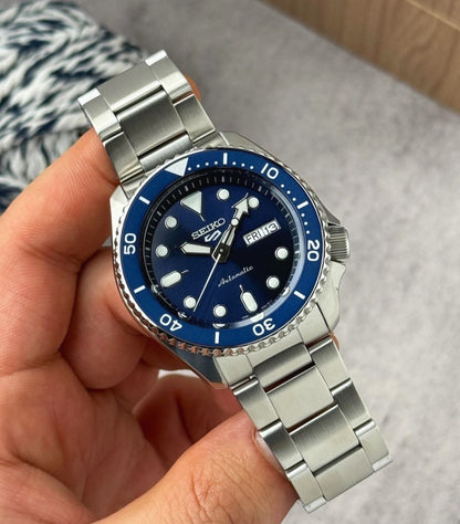 Seiko 5 Blue Day & Date Automatic Custom Mod
