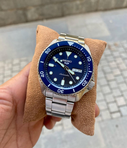 Seiko 5 Blue Day & Date Automatic Custom Mod