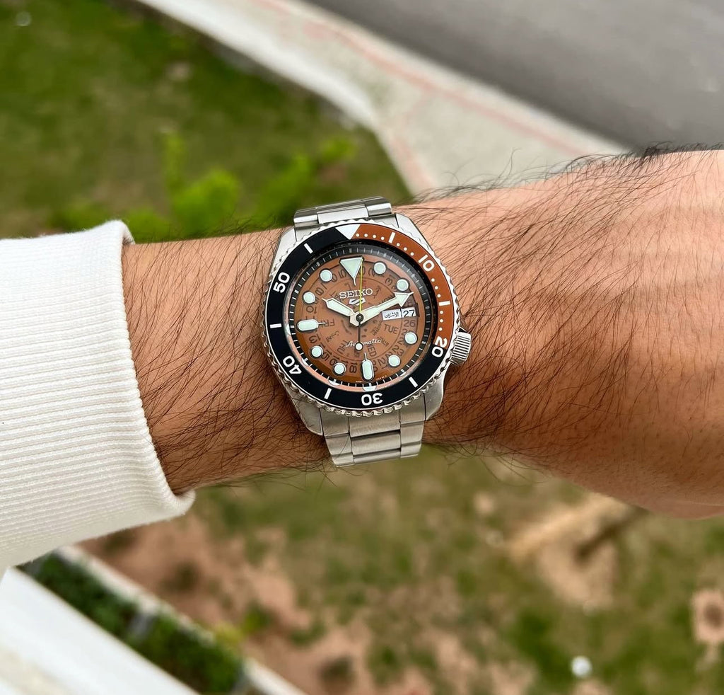 Seiko SKX Sports Transparent Brown Custom MOD