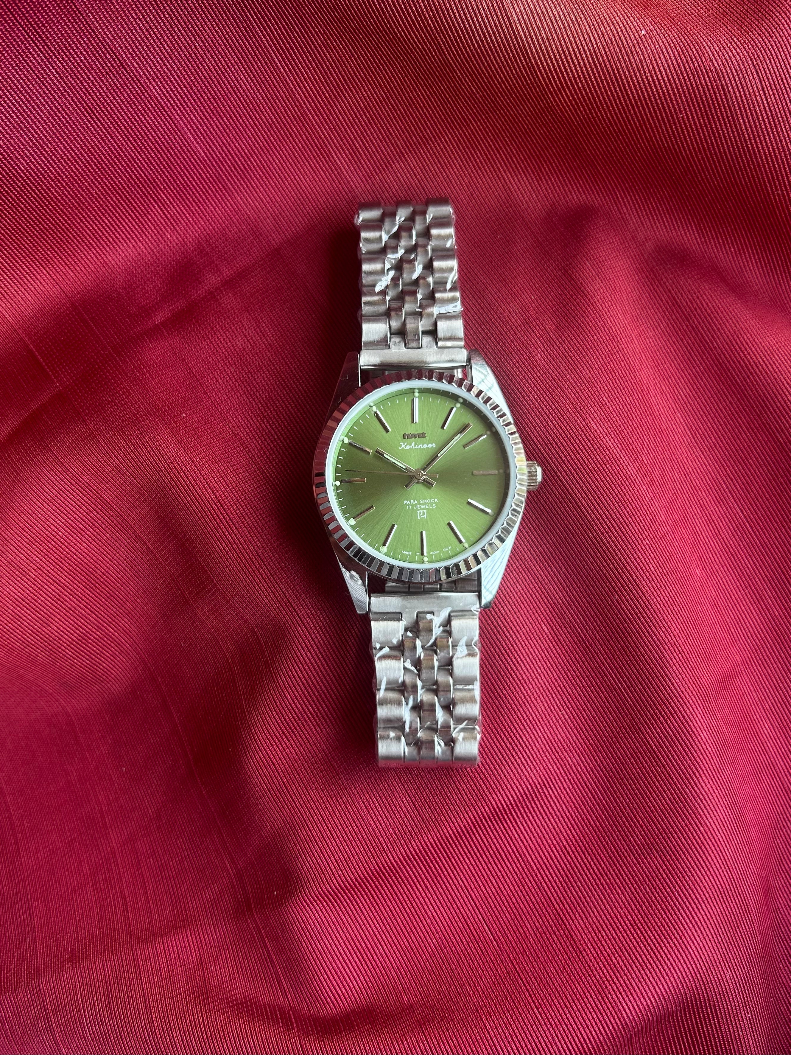 HMT Kohinoor Light Green Sunburst Fluted