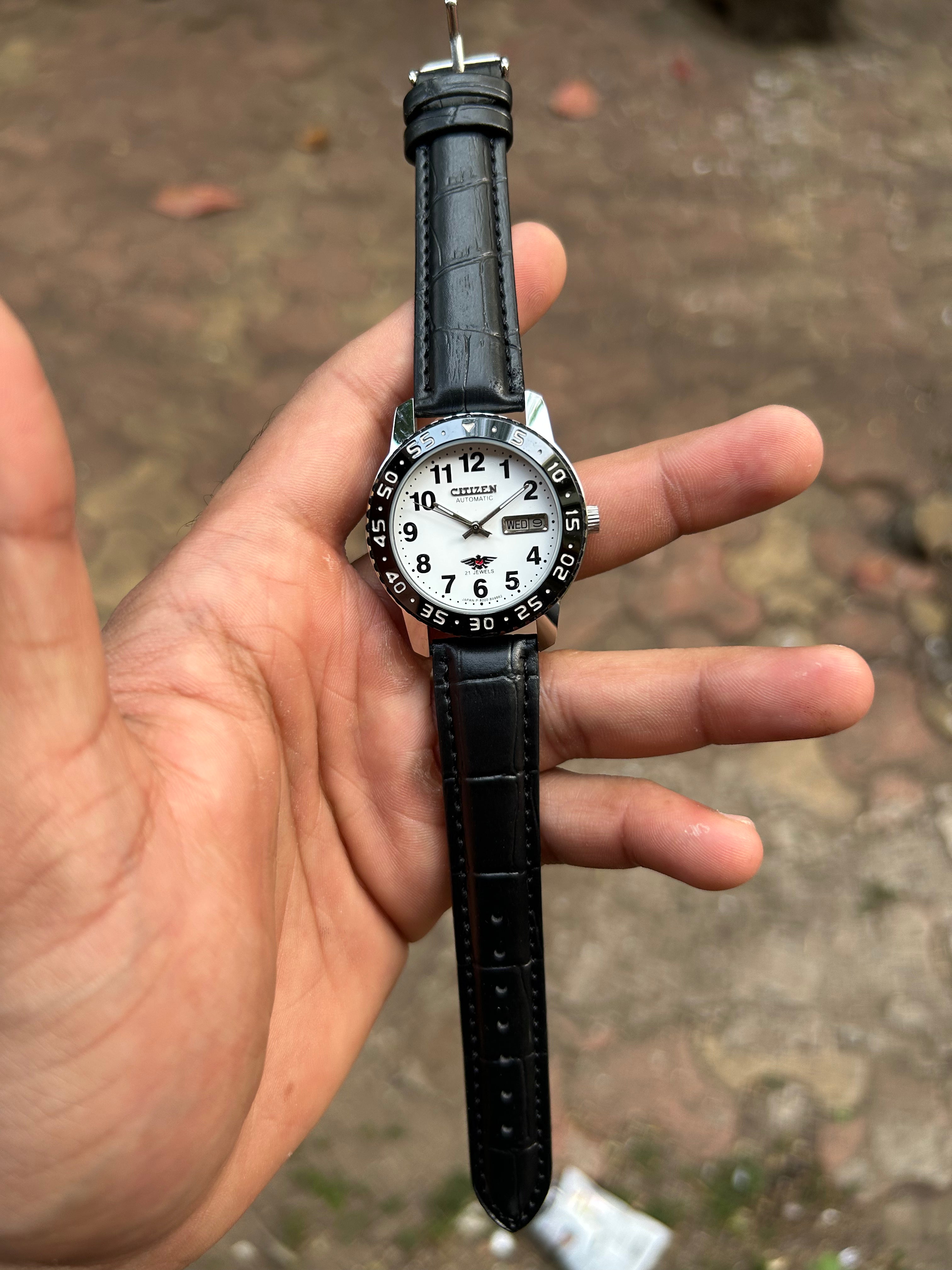 Dual Time Citizen Automatic -White Sunray