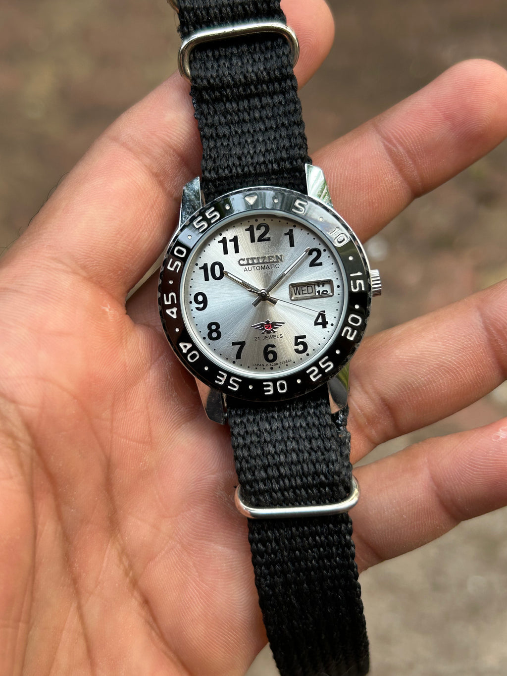 Dual Time Citizen Automatic -Silver Sunray