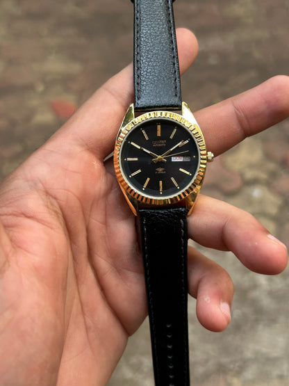 Fluted Citizen Automatic 21 J  Gold - black