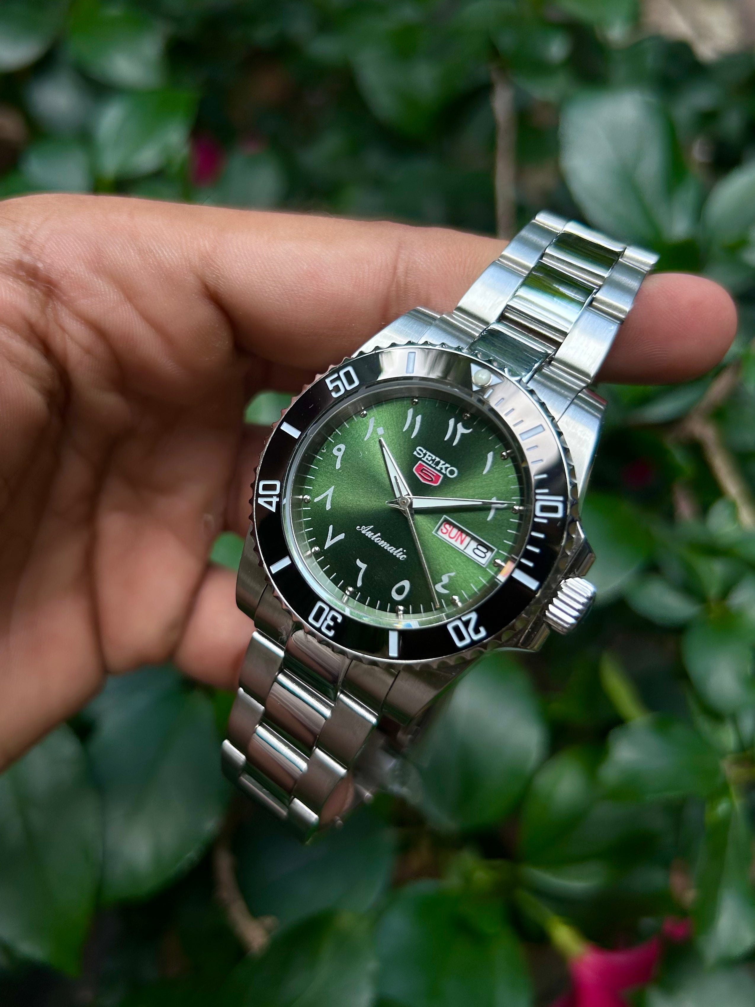 Seiko Arabic Green Lizard