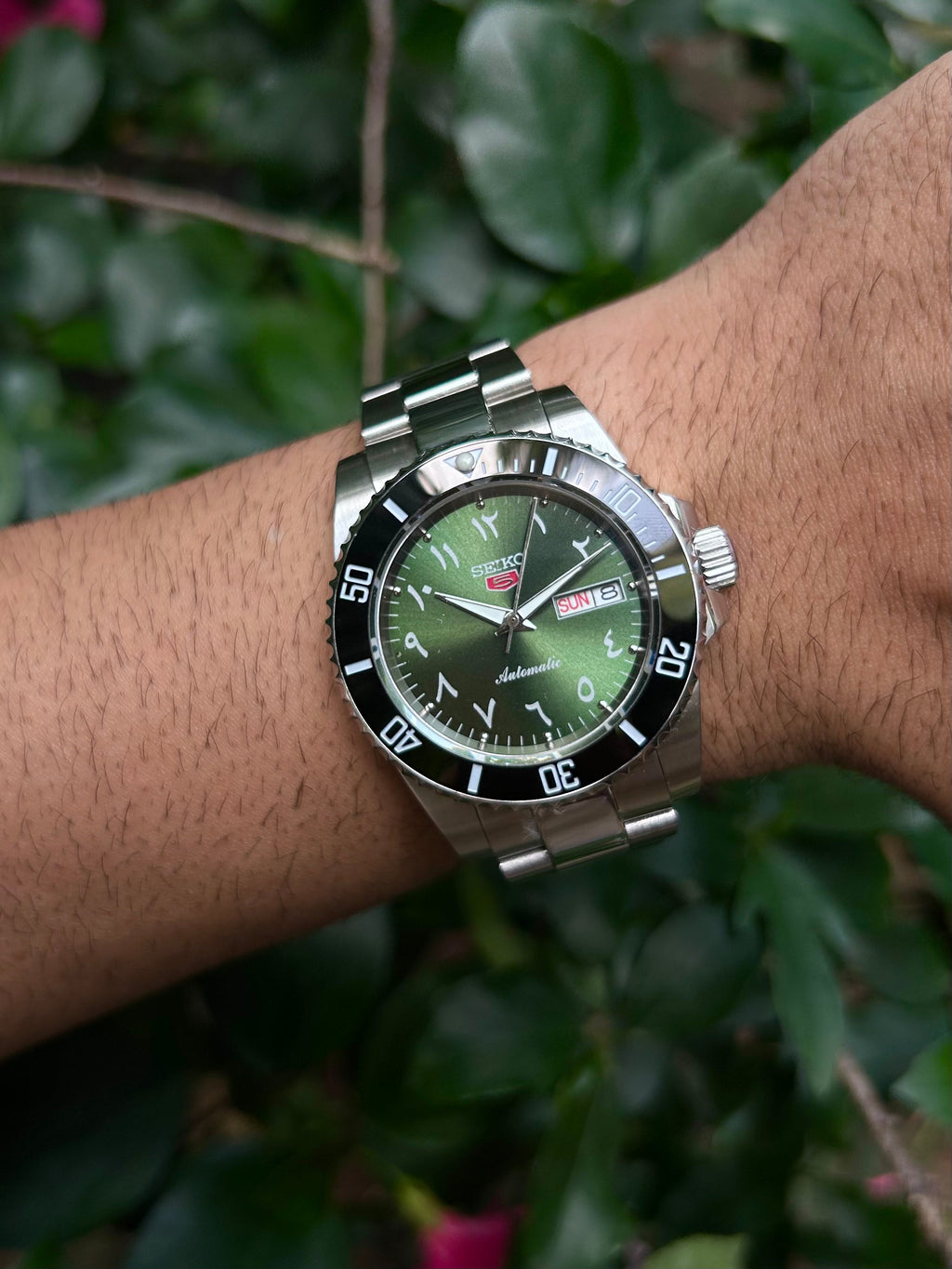 Seiko Arabic Green Lizard