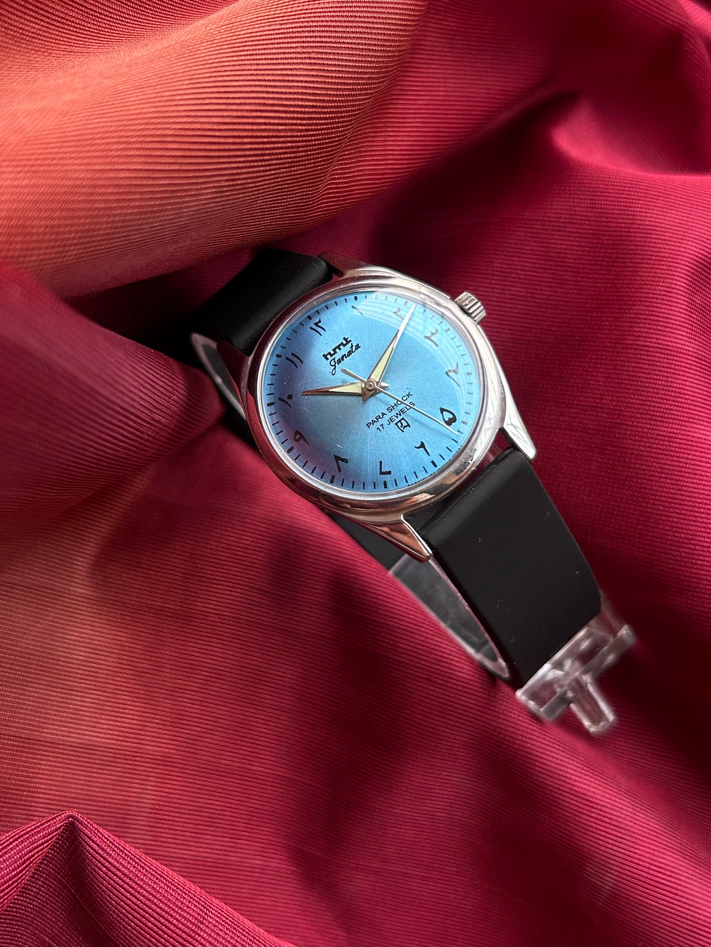 HMT Black Sunburst Arabic Janata - Watch