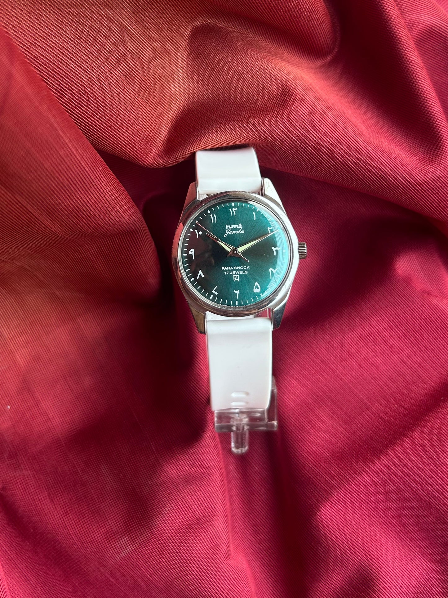 HMT Tiffany Blue Sunburst Arabic Janata - Mod Watch