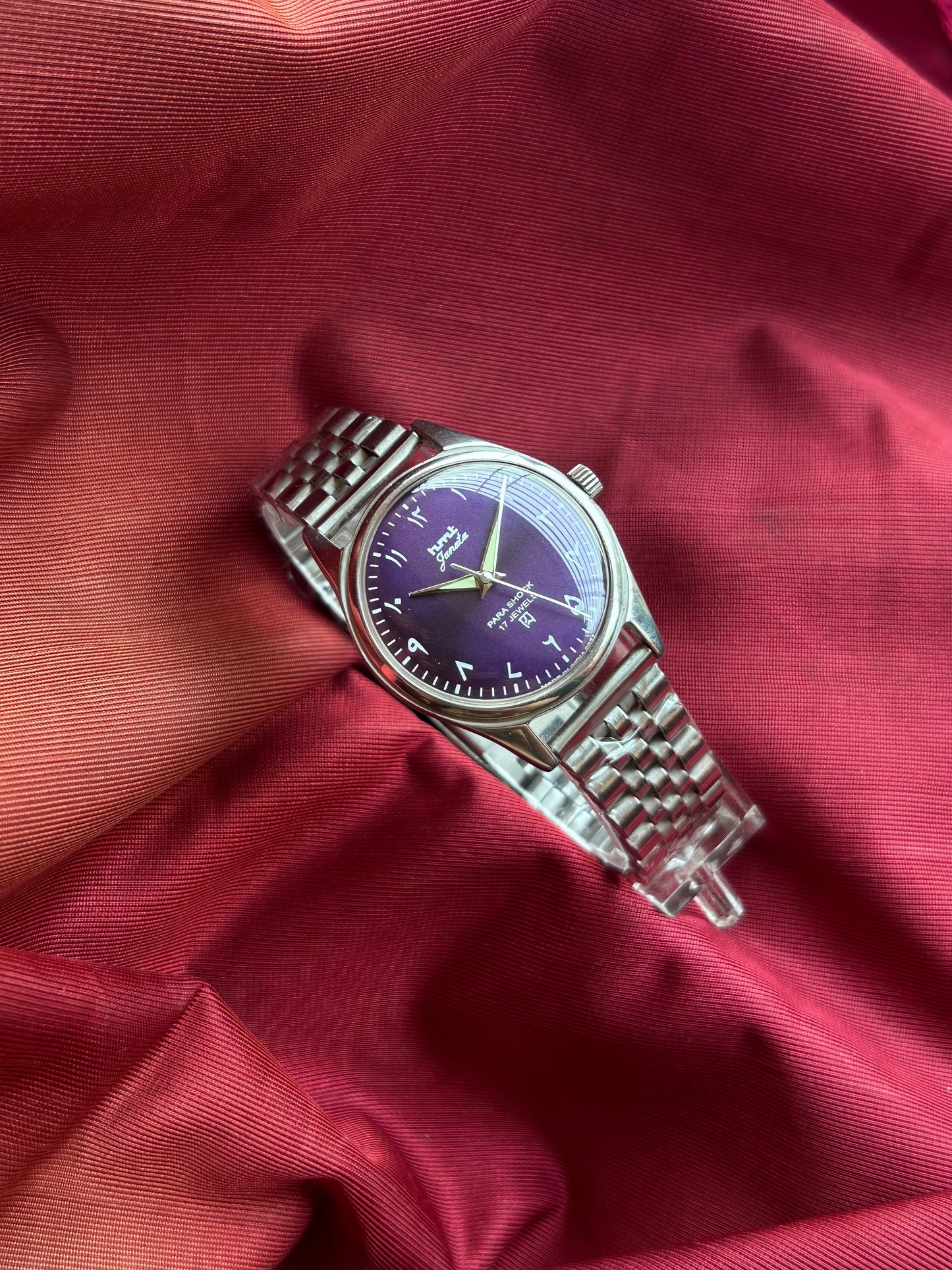 HMT Black Sunburst Arabic Janata - Watch