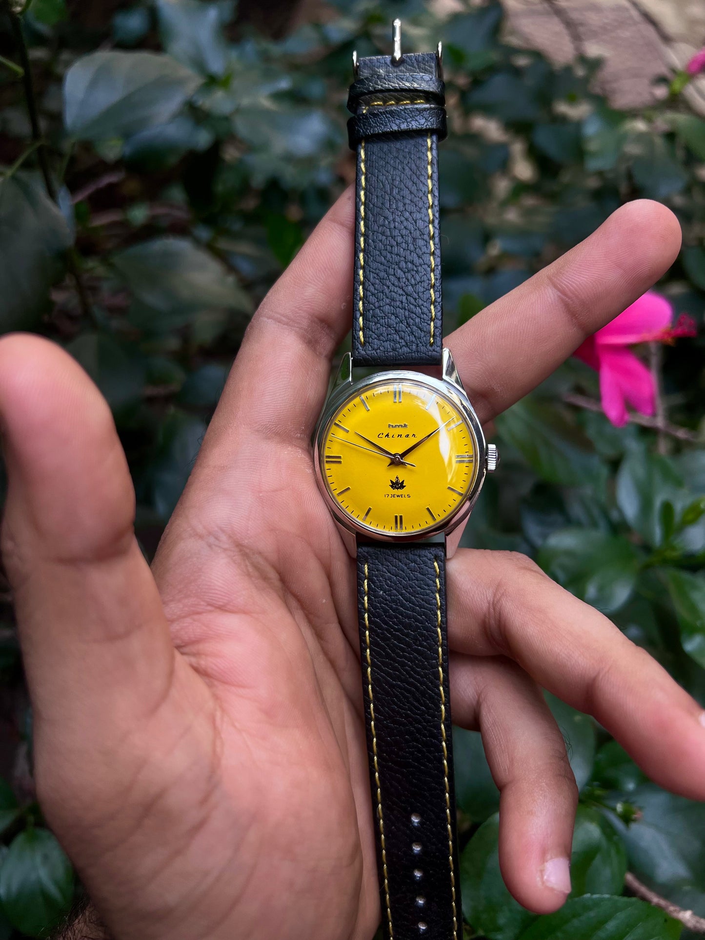 HMT Black Chinar Unisex Rare - Mod Watch