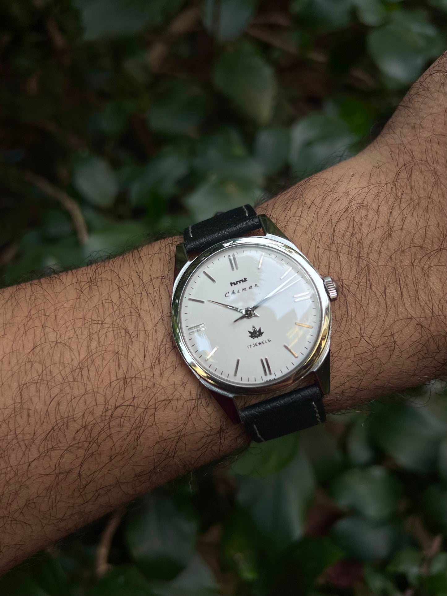 HMT Black Chinar Unisex Rare - Mod Watch