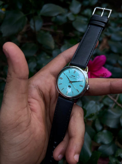 HMT Tiffany Blue Chinar Unisex Rare - Mod Watch