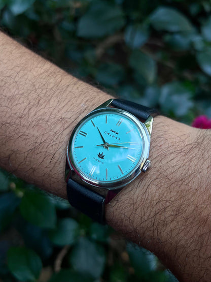 HMT Tiffany Blue Chinar Unisex Rare - Mod Watch