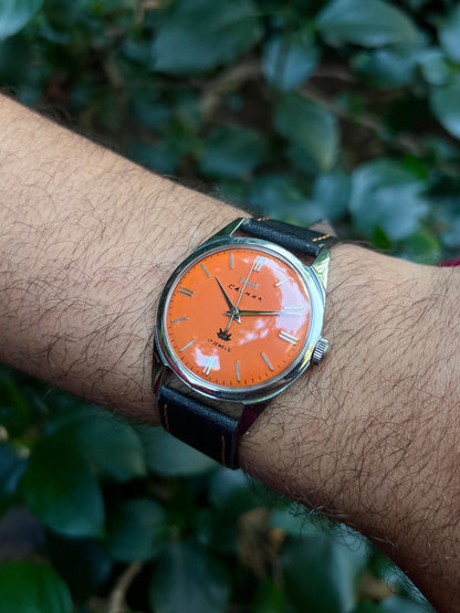 HMT Orange Chinar Rare - Mod Watch