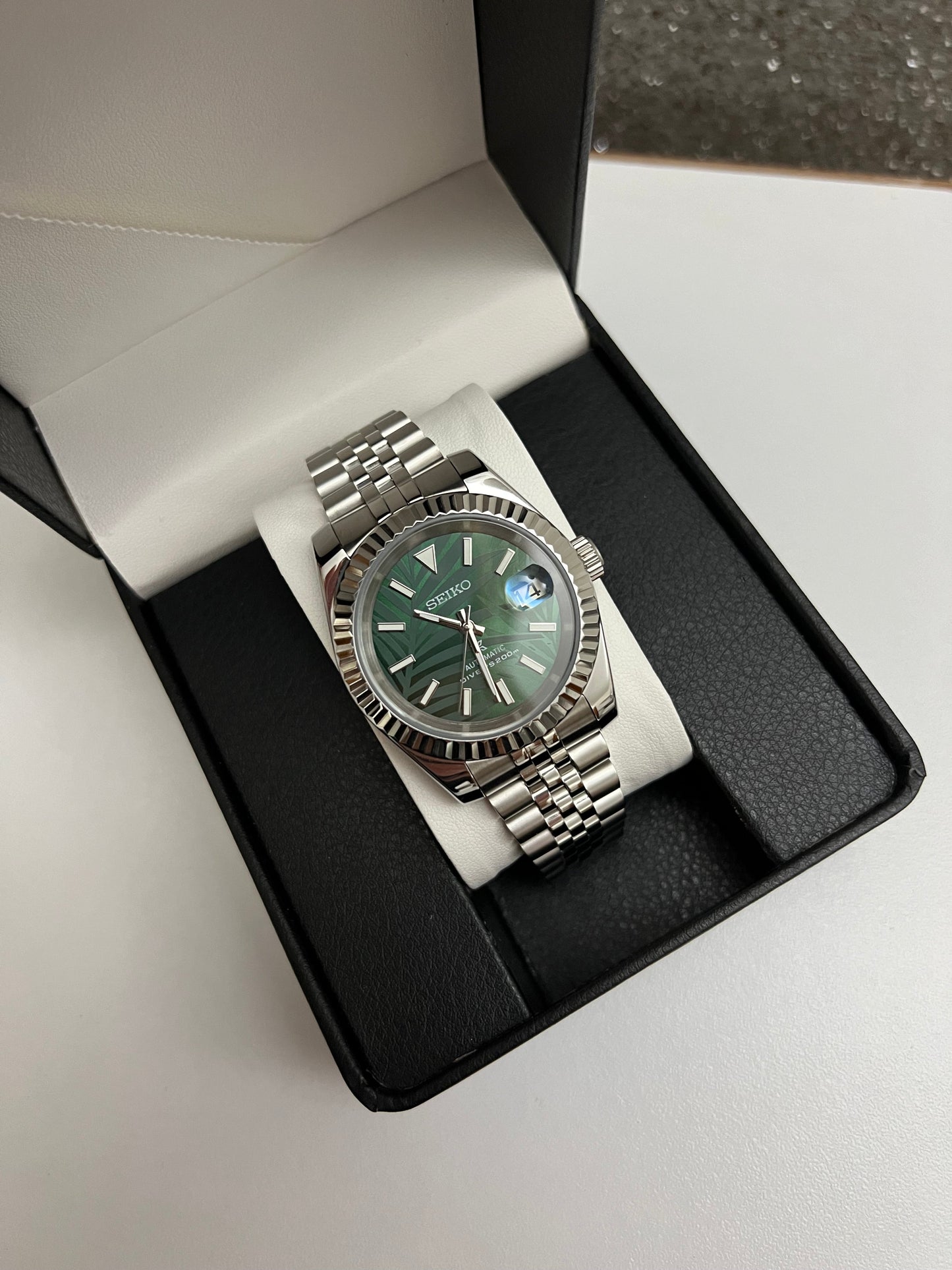 Seiko DateJust "Green Palm"