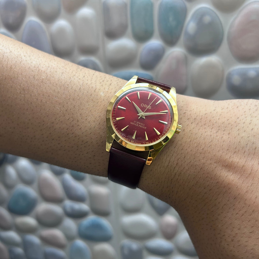ORIS GOLD SWISS - RED SUNBURST