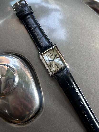 Seiko Tank Silver Quartz Unisex Mod Watch