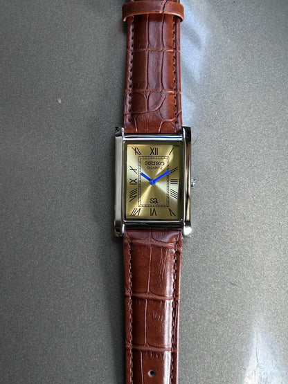 Seiko Tank Golden Unisex Quartz Mod Watch