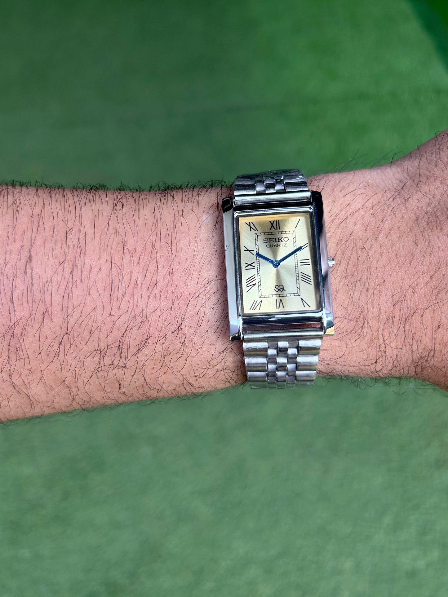 Seiko Tank Golden Unisex Quartz Mod Watch
