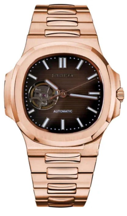 Nautilus |  Rose  Gold  Chocolate  Open  Heart