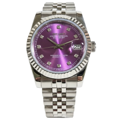 時計 Vintage Seiko Quartz Purple women works Seiko Women - 