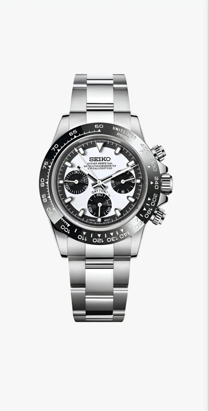 Daytona Seiko Custom Mod |  Black  -  White