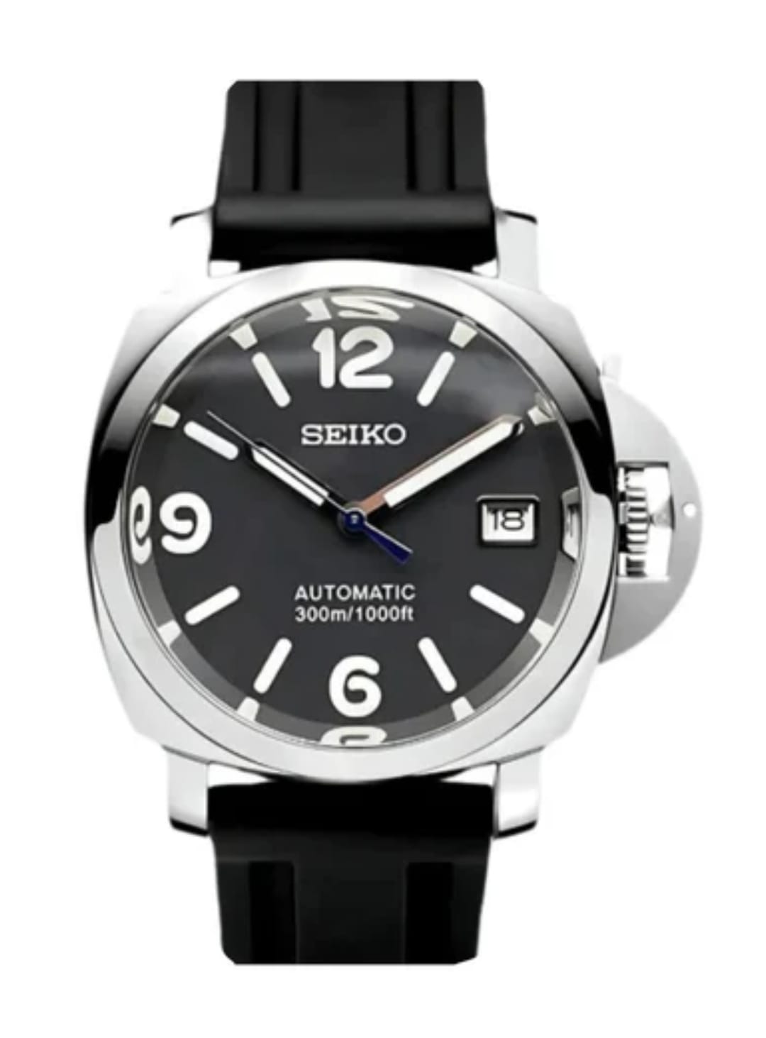 Panerai Custom Mod Seiko |  Black  Rubber