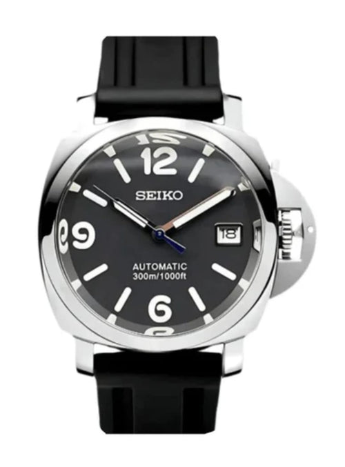 Panerai Custom Mod Seiko |  Black  Rubber