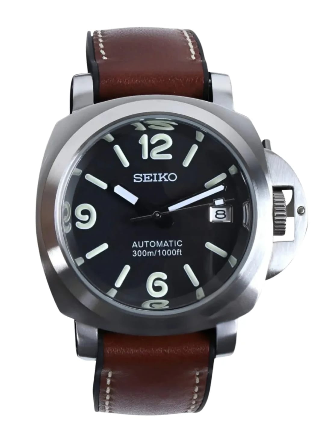 Panerai Custom Mod Seiko |  Brown  Leather
