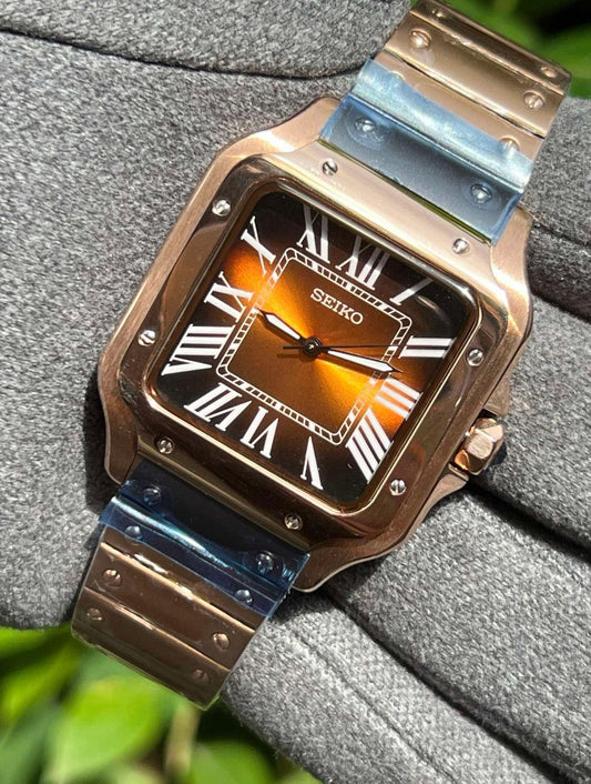 Seiko Santos - "Rose Gold Brown Dial"