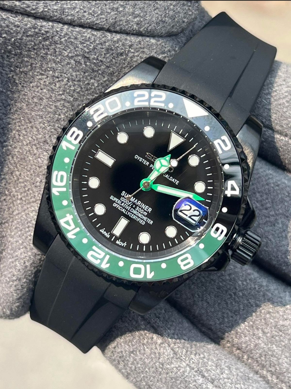 Seiko GMT "Sprite" Stealth Mod