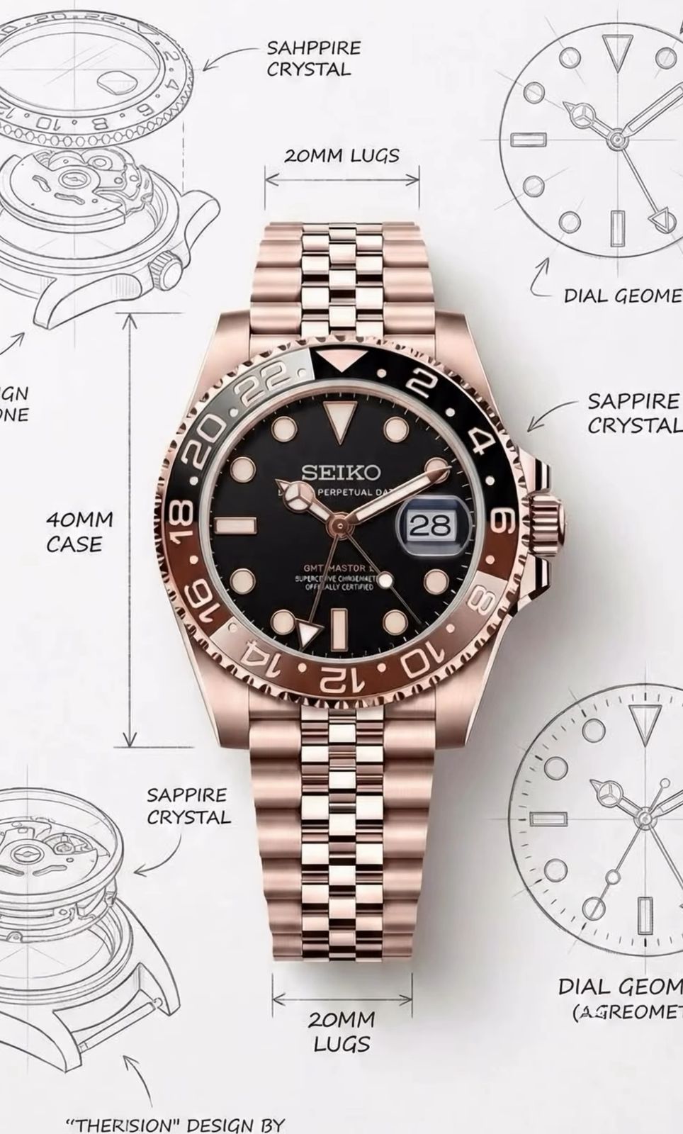 Special Rose Gold GMT Automatic Edition