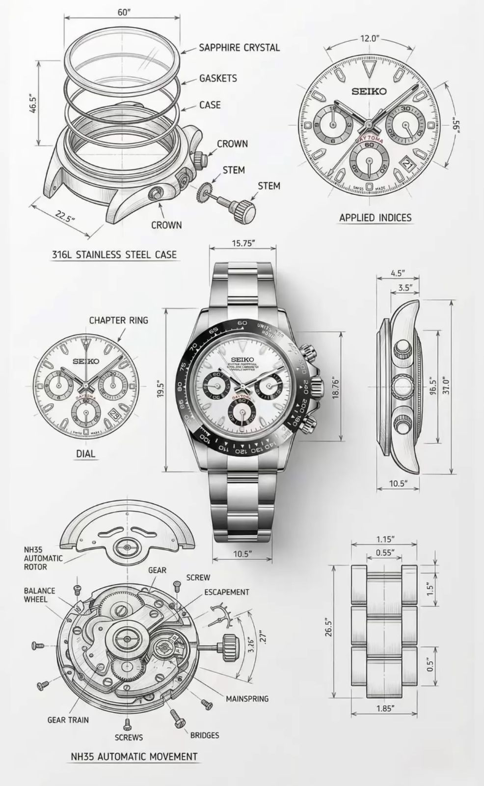 Seiko Daytona | Panda – India Mods Watch