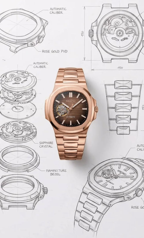 Nautilus |  Rose  Gold  Chocolate  Open  Heart