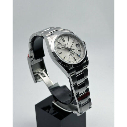 Grand Seiko Hi-Beat GMT Silver Textured Dial Watch