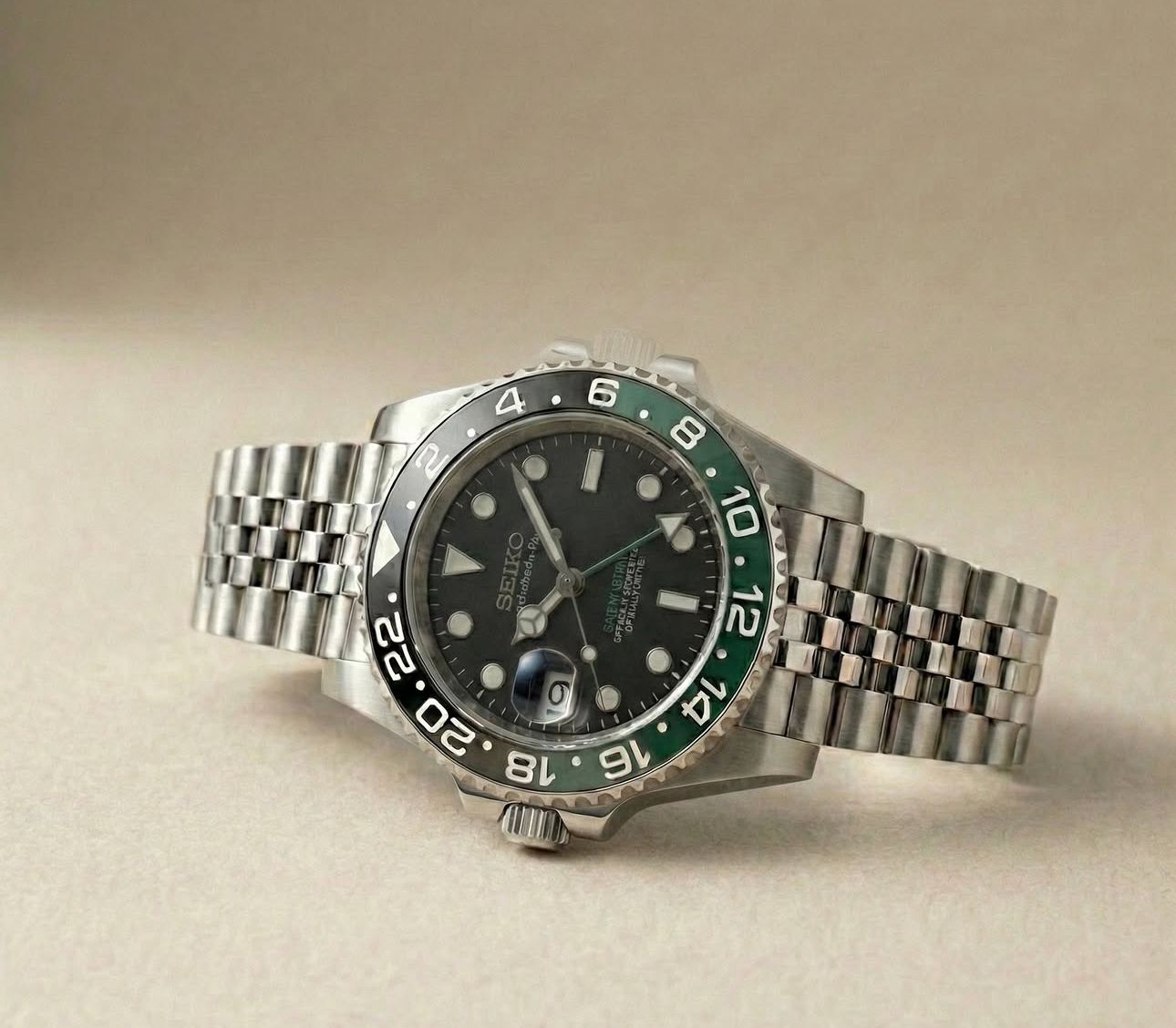 Seiko GMT “Sprite” Right-Hand Watch