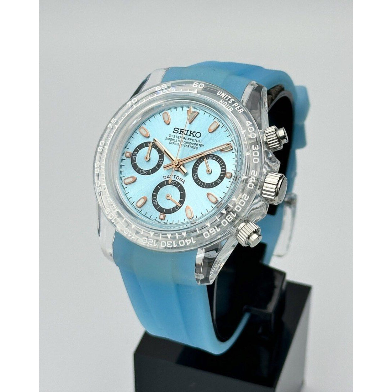 Seiko Custom Mod "Ice Blue" Daytona