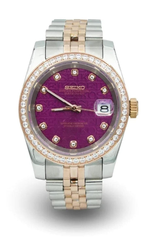 Seiko Datejust Maroon Eclipse Dial