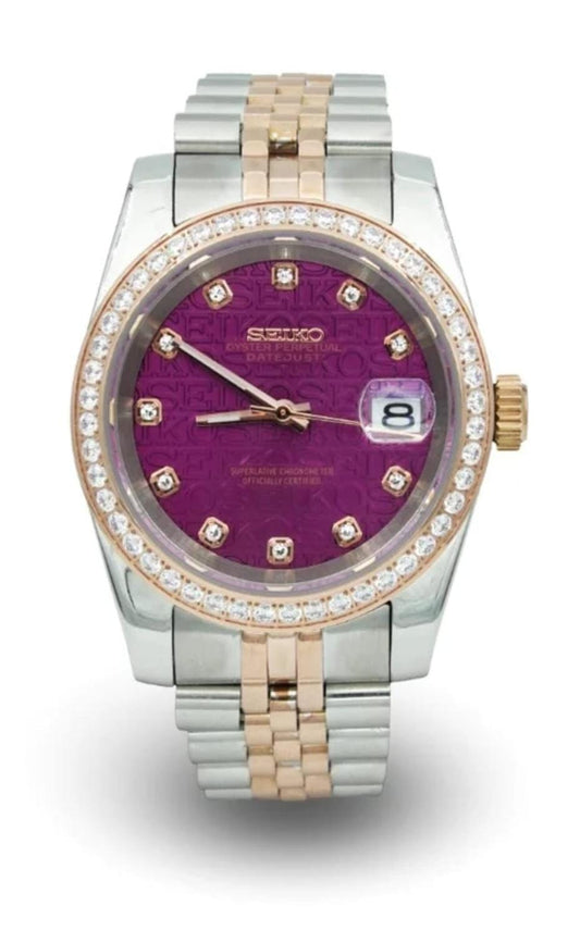 Seiko Datejust Maroon Eclipse Dial