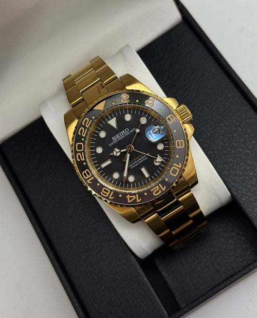 Seiko "GMT-Master II" Gold & Black Ceramic