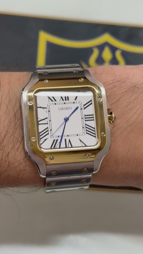 Santos Custom Seiko |  Gold  -  Silver