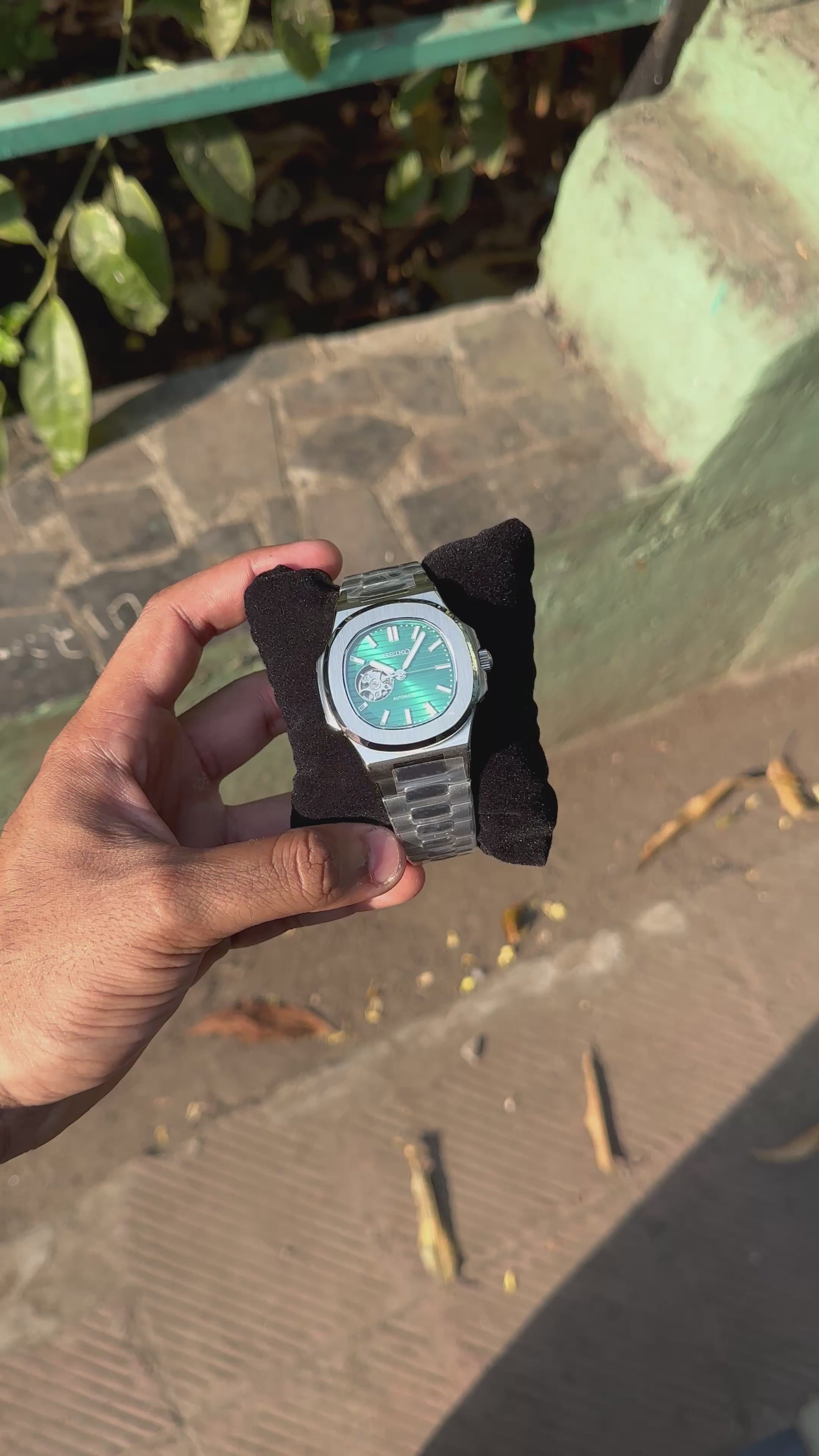 Seiko "Nautilus" Emerald Open-Heart Edition